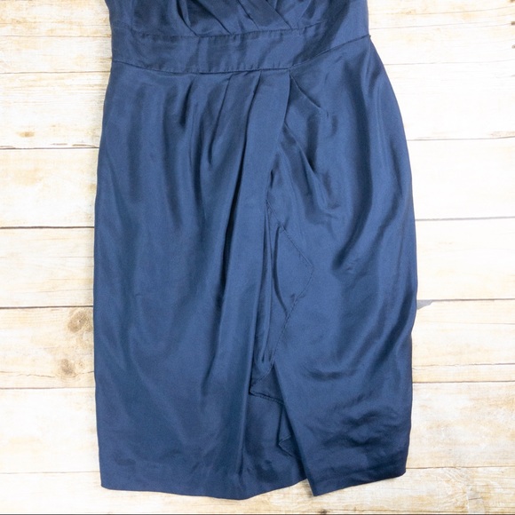 Banana Republic 100% Silk Navy Dress - Picture 2 of 8